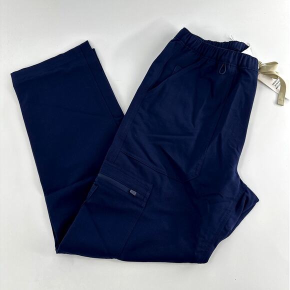 Figs Men's Navy Cairo Zip Fly Cargo Scrub Pants Size S/Short - Picture 6 of 11
